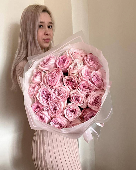 25 Роз сорта OHARA ❤️ с доставкой по Алматы