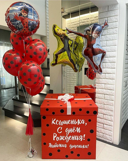 Bouquet of Set Box Ladybug and Supercat flowers delivered to Astana