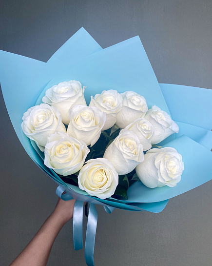 Bouquet of Bouquet of white roses flowers delivered to Sarkand