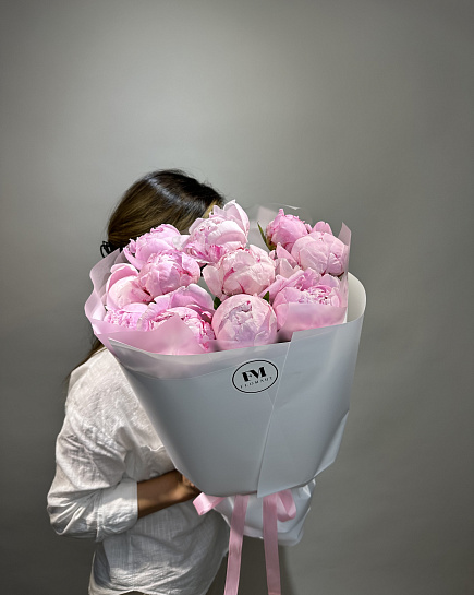 Bouquet of Peonies SARAH BERNHARDT flowers delivered to Astana