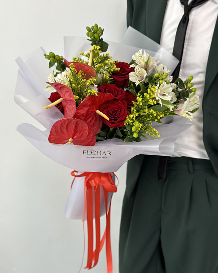 Bouquet of Žgučee Tango flowers delivered to Astana