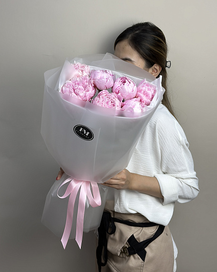 Bouquet of Peonies 7 pcs flowers delivered to Astana