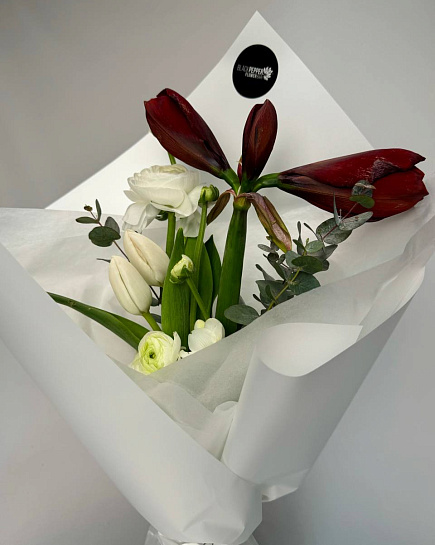 Bouquet of MONT BLANC flowers delivered to Almaty
