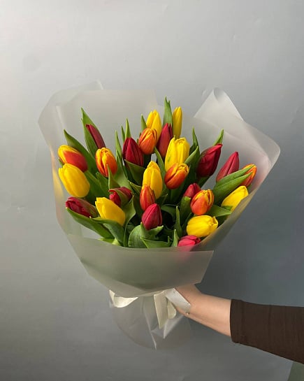 Тюльпаны микс 25 шт с доставкой по Астане