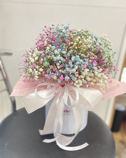 Bouquet of Gypsophila in box flowers delivered to Kokshetau