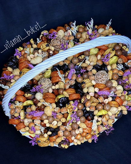 Bouquet of Large dried fruit basket flowers delivered to Astana