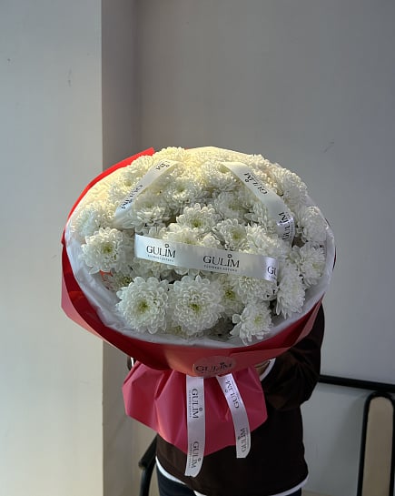 Пышные хризантемы  с доставкой по Астане