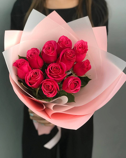 Bouquet of 11 roses (to the florist's taste) with delivery to Almaty