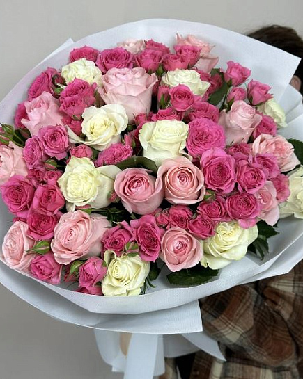 Bouquet Waltz of roses with delivery to Almaty