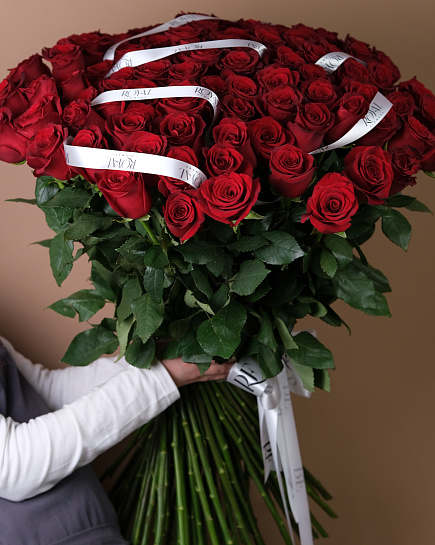 Bouquet 101 meter rose with delivery to Astana