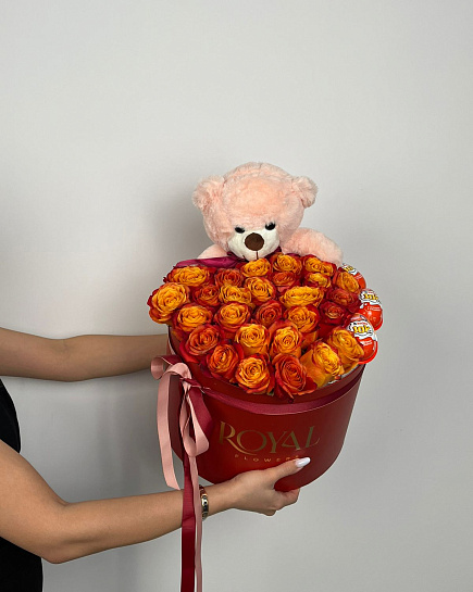 Bouquet of Gorgeous composition with Teddy Bear flowers delivered to Aktau