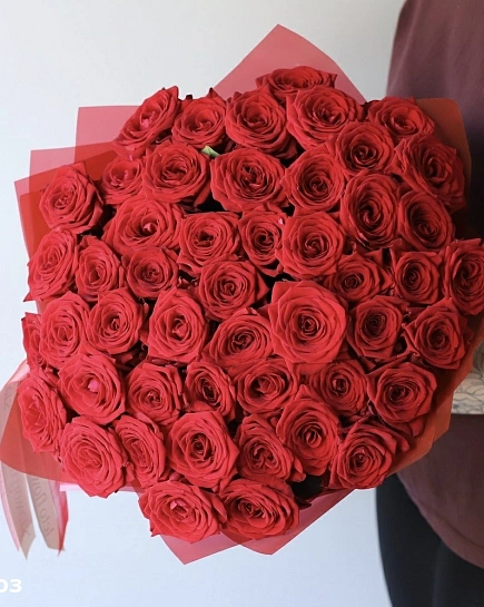 Bouquet of Bouquet of red roses (49) flowers delivered to Shymkent