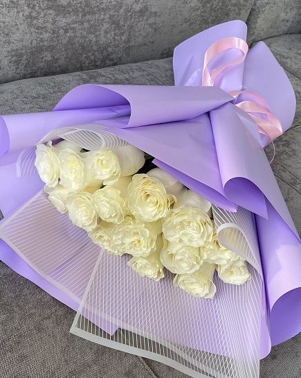 Bouquet of white charm flowers delivered to Uralsk