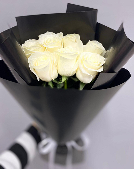Букет белых роз с доставкой по Алматы