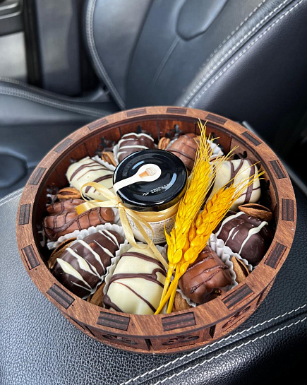 Chocolate covered dates in a yurt with delivery to Astana