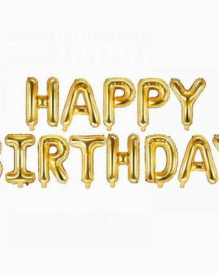 “HAPPY BIRTHDAY» буква шарик с доставкой по Астане