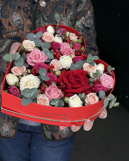 Bouquet of A heart flowers delivered to Karaganda
