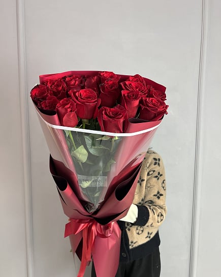 Метровые розы 15 с доставкой по Астане