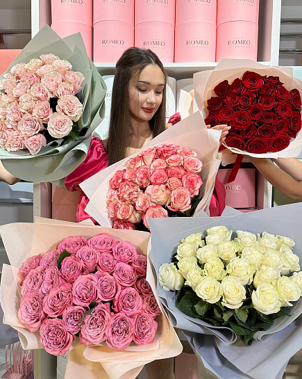 25 Dutch roses with delivery to Kostanay.