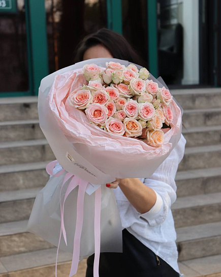 Rosanella bush roses 9 pcs with delivery to Almaty