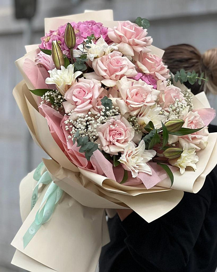 Bouquet of Without many words flowers delivered to Almaty