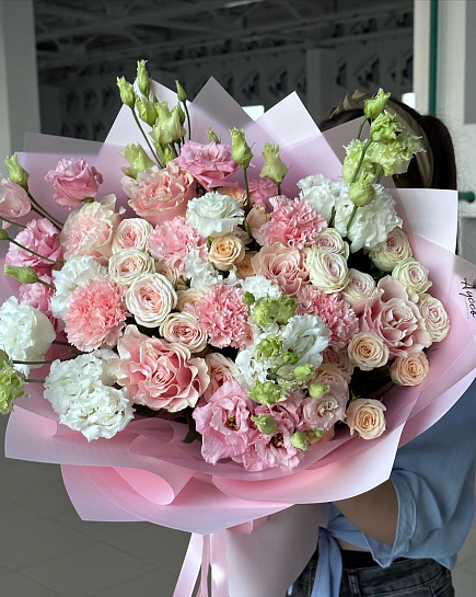 Bouquet of wrap around flowers delivered to Astana