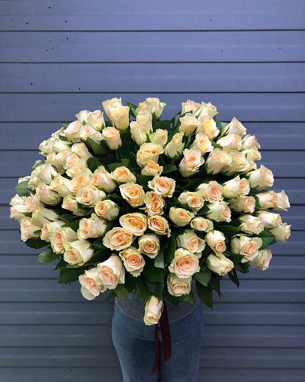 Bouquet of 101 rose flowers delivered to Almaty