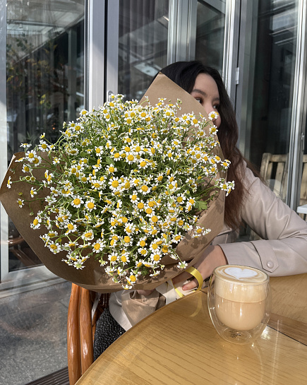 Bouquet of Chamomile flowers delivered to Almaty
