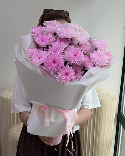 Розовое облако хризантем with delivery to Astana