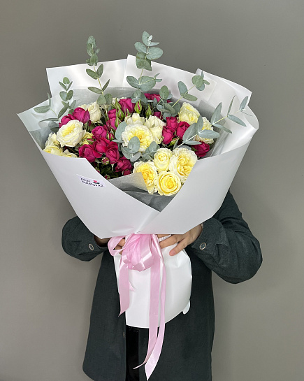 Bouquet of Prefabricated eurobouquet flowers delivered to Shymkent