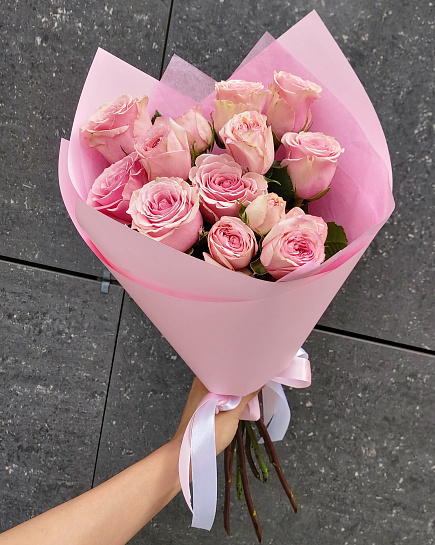 Микс роз и кустовой розы  с доставкой по Павлодаре