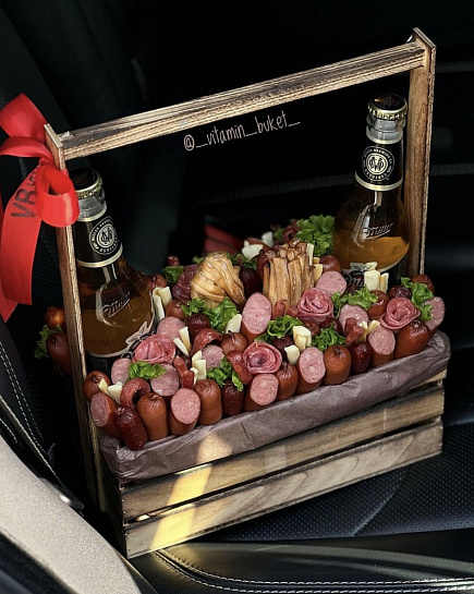 Box with sausages and beer with delivery to Astana