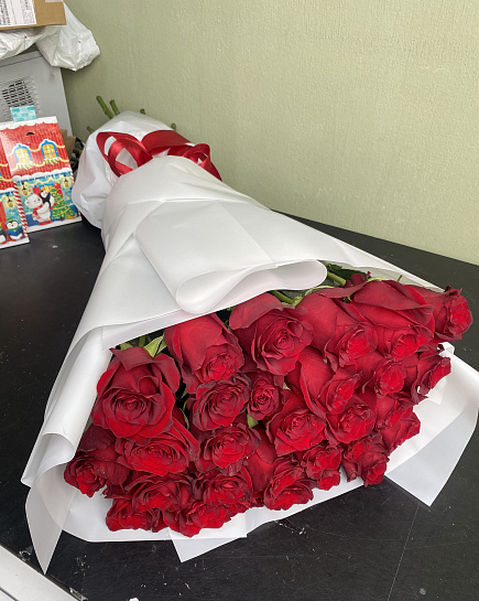 Bouquet of 51 red flowers delivered to Kyzylorda