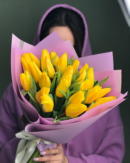 Моно букет тюльпан с доставкой по Алматы