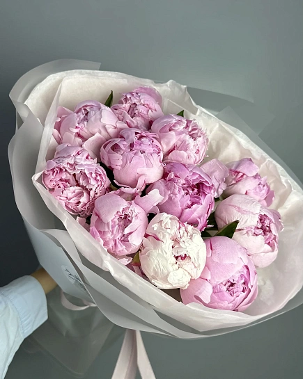 Пионы 11 шт с доставкой по Астане