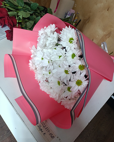 Bouquet of Delicate bouquet of chrysanthemums flowers delivered to Kostanay.