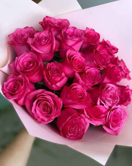 Bouquet of Pink roses flowers delivered to Rudniy