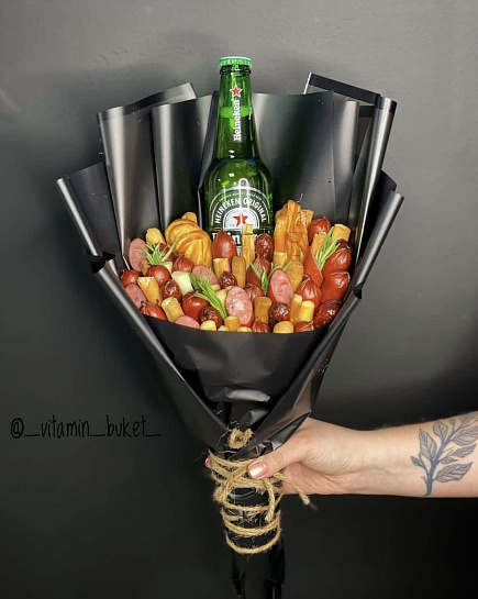 Men's beer bouquet with sausages with delivery to Astana