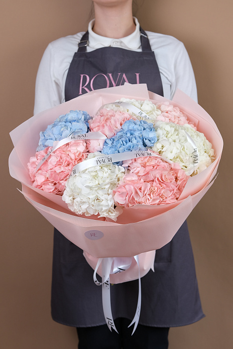 Lush bouquet of hydrangeas