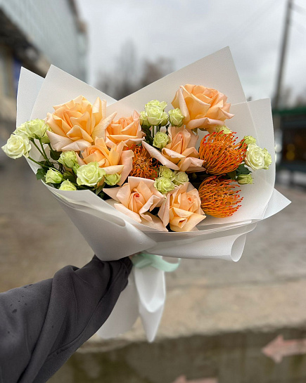 Bouquet of Gentle feelings flowers delivered to Almaty