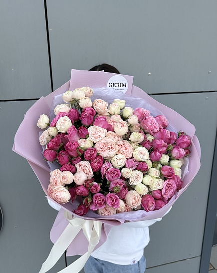 25 кустовых роз пионовидных с доставкой по Астане