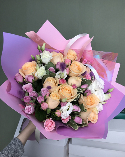 Bouquet of Collected bouquet flowers delivered to Shymkent