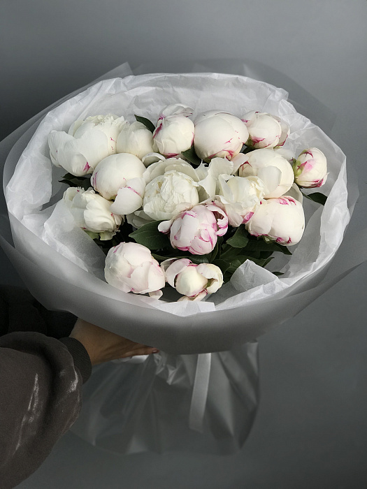 White peonies 15 pcs