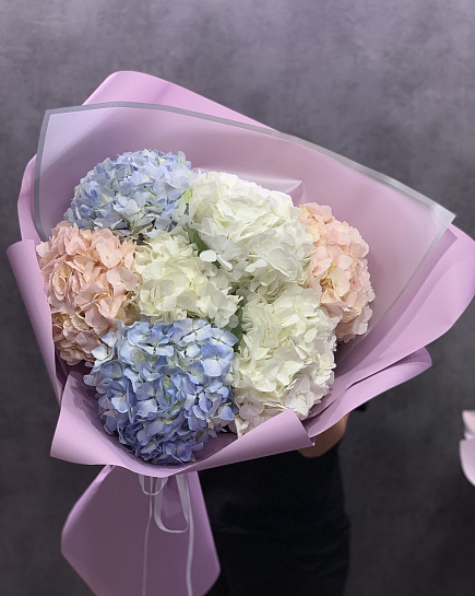 Bouquet of Hydrangea flowers delivered to Kostanay.