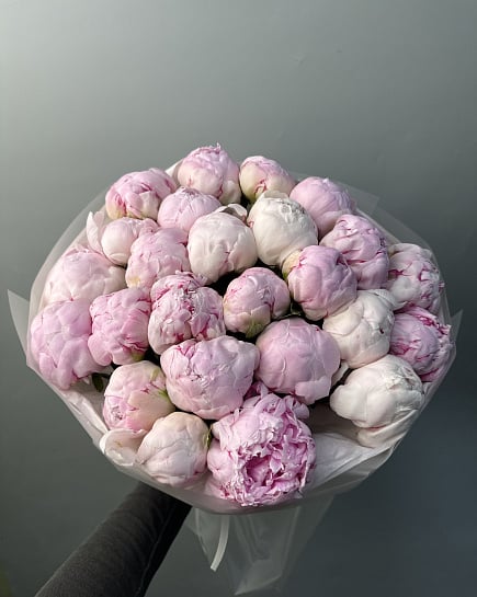 Облако нежных пионов с доставкой по Астане