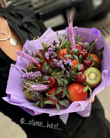 Lilac fruit bouquet with delivery to Astana