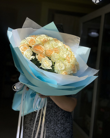Bouquet of 51 rose flowers delivered to Karaganda