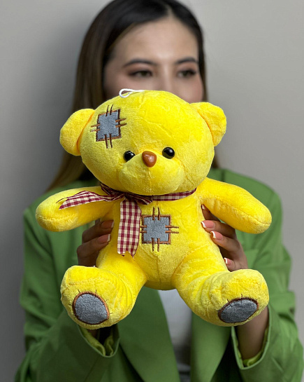 Bouquet of Bear (yellow) 20 cm flowers delivered to Astana