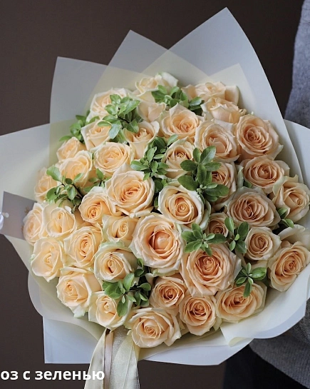 Bouquet of Bouquet of roses Avalange Peach (39) flowers delivered to Shymkent