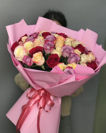 Bouquet of 51 Rose MIX flowers delivered to Shakhtinsk